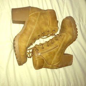 Tan colored booties!